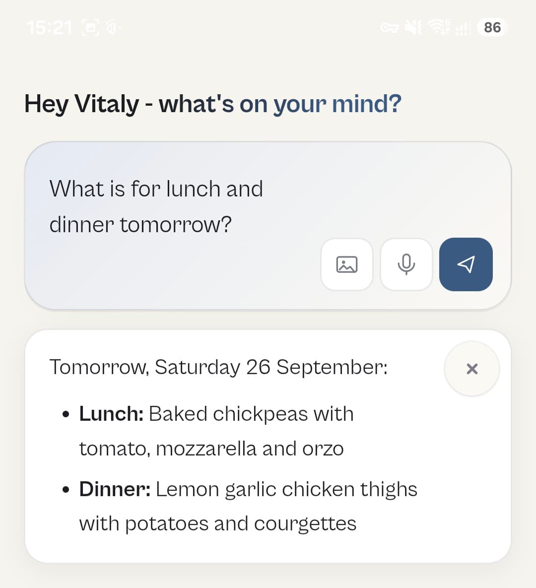 Baylo meal planner and recipe generator
