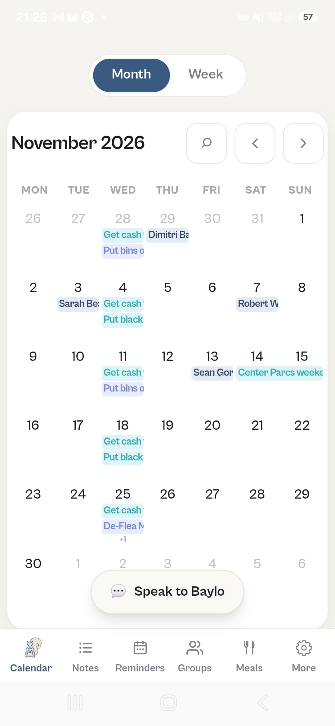 Baylo Calendar