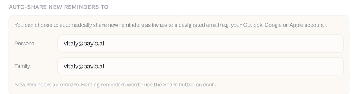 Baylo AI Assistant Email autoshare