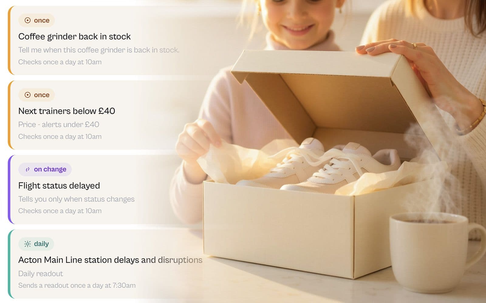 Baylo Lookouts - monitor web page for price drops, product availability and traffic disruptions
